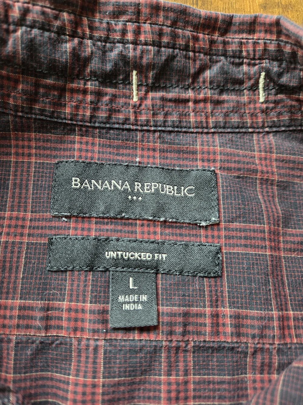 Banana Republic Mens Regular Fit Untucked Button Up Shirt 100% Cotton Size Large